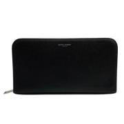 Pre-owned Leather wallets Saint Laurent Vintage , Black , Unisex