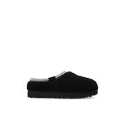 Tasman Maxi Curly Slides UGG , Black , Dames