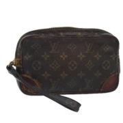 Pre-owned Canvas clutches Louis Vuitton Vintage , Brown , Dames