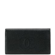 Pre-owned Leather wallets Chanel Vintage , Black , Dames