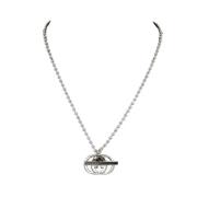 Pre-owned Silver necklaces Gucci Vintage , Gray , Dames