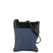 Pre-owned Denim shoulder-bags Bvlgari Vintage , Blue , Dames