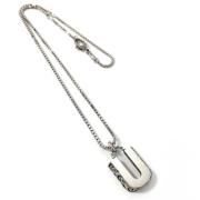 Pre-owned Metal necklaces Gucci Vintage , Gray , Dames