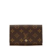 Pre-owned Leather wallets Louis Vuitton Vintage , Brown , Dames