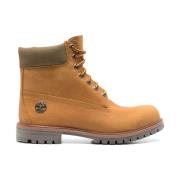 Beige Leren Waterdichte Laarzen Timberland , Beige , Heren