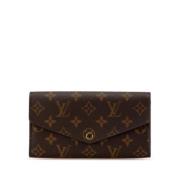 Pre-owned Leather wallets Louis Vuitton Vintage , Brown , Dames