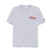 Grijze Jersey T-shirt met Logo Print MC2 Saint Barth , Gray , Heren