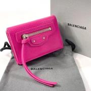 Pre-owned Leather wallets Balenciaga Vintage , Pink , Dames