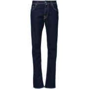 Slim Fit Donkerblauwe Jeans Jacob Cohën , Blue , Heren