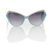 Cat Eye zonnebril met metalen rand Frankie Morello , Blue , Dames