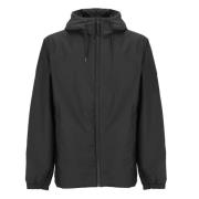 Zwarte regenjas met capuchon lange mouwen rits Rains , Black , Heren