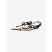 Pre-owned Leather sandals Gucci Vintage , Black , Dames