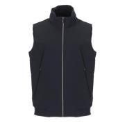 Blauwe Gewatteerde Gilet met Ritssluiting RRD , Blue , Heren