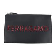 Pre-owned Leather clutches Salvatore Ferragamo Pre-owned , Black , Uni...