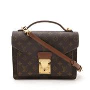 Pre-owned Canvas handbags Louis Vuitton Vintage , Brown , Dames