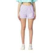 Katoenen shorts met merklogo Pharmacy Industry , Purple , Dames