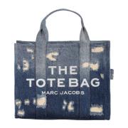 Rip and Repair Denim Tote Bag Marc Jacobs , Blue , Dames