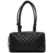 Pre-owned Leather chanel-bags Chanel Vintage , Black , Dames