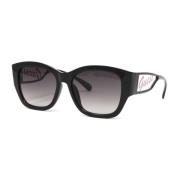 Zwarte Resin Zonnebril met Grijs Glas Guess , Black , Dames