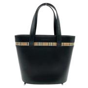 Pre-owned Leather totes Burberry Vintage , Black , Dames