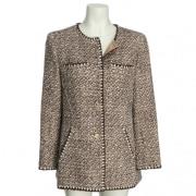 Pre-owned Silk outerwear Chanel Vintage , Brown , Dames