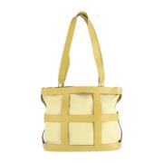 Pre-owned Canvas handbags Salvatore Ferragamo Pre-owned , Yellow , Dam...