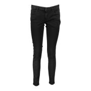 Zwarte Skinny Denim Jeans met Logo Guess , Black , Dames