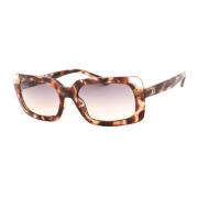 Bruine plastic zonnebril met grijze lenzen Guess , Brown , Dames