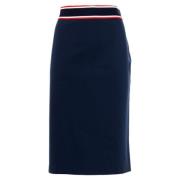 Kokerrok met driekleurige tailleband Pinko , Blue , Dames