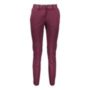 Dames Violet Broek, 4-Zakken, Logo Gant , Purple , Dames