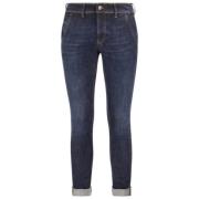 Donkerblauwe Skinny Denim Jeans Dondup , Blue , Heren