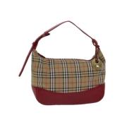 Pre-owned Canvas shoulder-bags Burberry Vintage , Beige , Dames