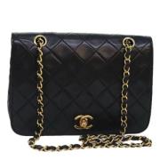 Pre-owned Leather chanel-bags Chanel Vintage , Black , Dames