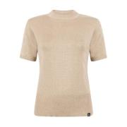 Korte Mouw Juwelen Pullover Zoso , Beige , Dames