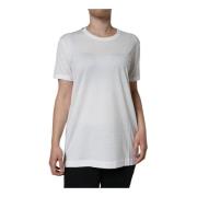 Witte Katoenen Crew Neck T-shirt Dolce & Gabbana , White , Dames