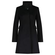 Single-Breasted Coats Max Mara Studio , Black , Dames