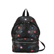 Pre-owned Leather backpacks Saint Laurent Vintage , Black , Dames