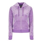 Lila hoodie met strass logo Juicy Couture , Purple , Dames