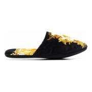 Medusa Print Katoenen Pantoffels Versace , Black , Heren