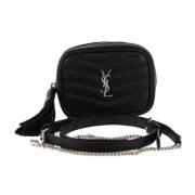 Pre-owned Leather clutches Saint Laurent Vintage , Black , Dames