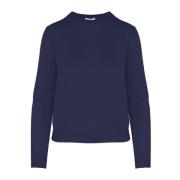 Blauwe Cashmere Crew-Neck Sweater Malo , Blue , Dames