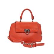 Pre-owned Leather handbags Salvatore Ferragamo Pre-owned , Orange , Da...