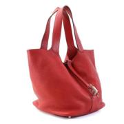 Pre-owned Leather shoulder-bags Hermès Vintage , Red , Dames