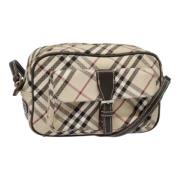 Pre-owned Canvas shoulder-bags Burberry Vintage , Beige , Dames