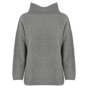 Boxy Wollen Trui Licht Grijs Max Mara , Gray , Dames