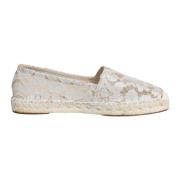 Witte Kant Espadrilles met Rubberen Zool Dolce & Gabbana , White , Dam...