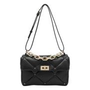 Stijlvolle Roman Stud Schoudertas Valentino Garavani , Black , Dames