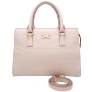 Pre-owned Leather handbags Salvatore Ferragamo Pre-owned , Pink , Dame...