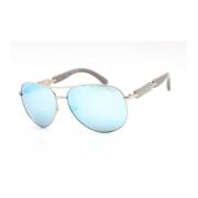 Blauwe Spiegelende Metalen Zonnebril voor Vrouwen Guess , Gray , Dames