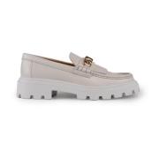 Witte leren instap franje schoenen Tod's , White , Dames